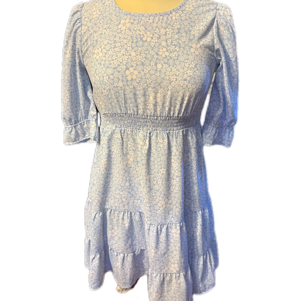 Wonder Nation Light Blue Floral Mini Dress